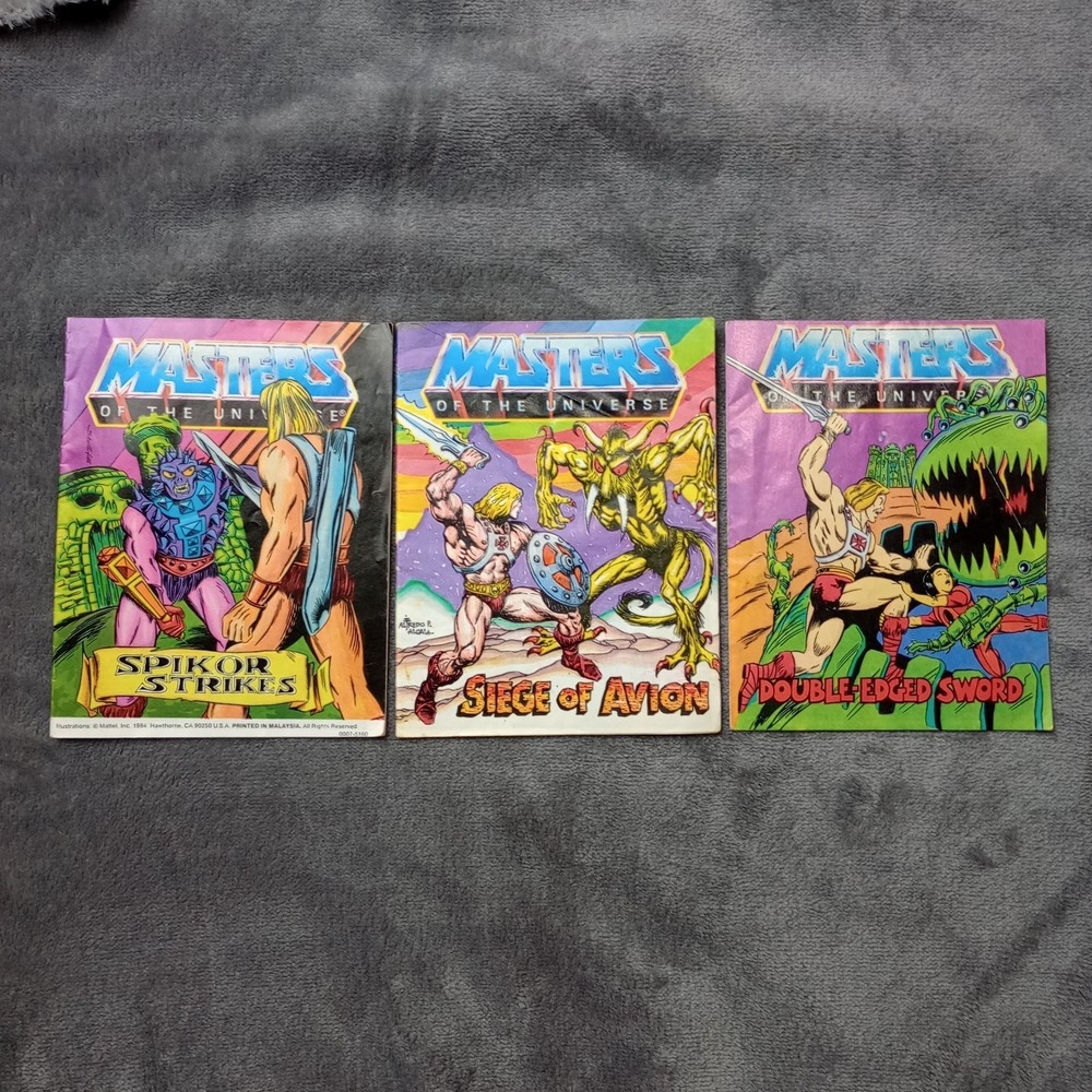 MOTU Mini Comics Lot 3 Spikor Strikes, Siege Avion, Double Edged